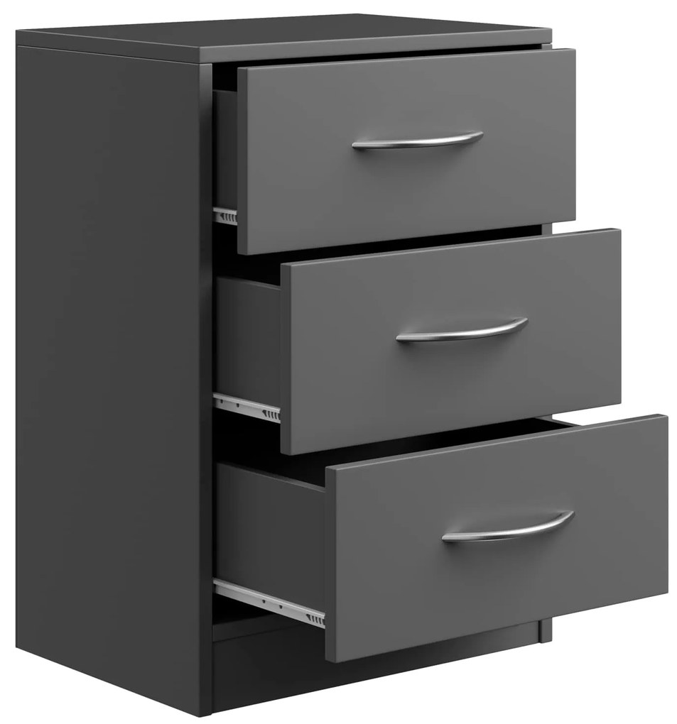 Szafka nocna ELOISE z podświetleniem, 54x39x28cm, antracytowa Casaria