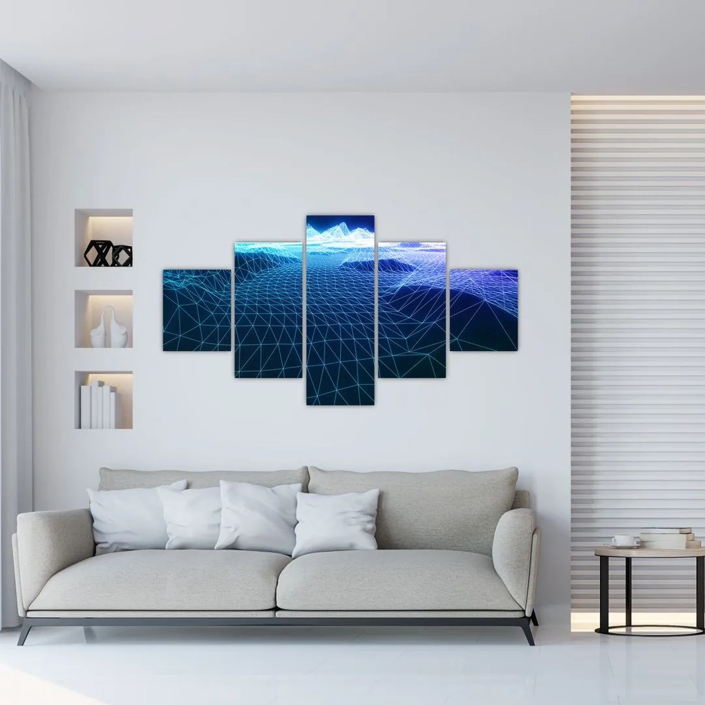Obraz - Góry w modelu komputerowym (125x70 cm)