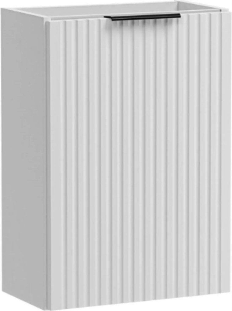 Szafka wisząca pod umywalkę biała ryflowany front 40 x 22 cm ASTROS White