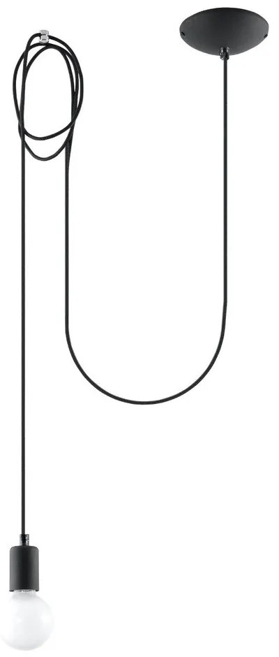 Czarna lampa wisząca Spider – Sollux