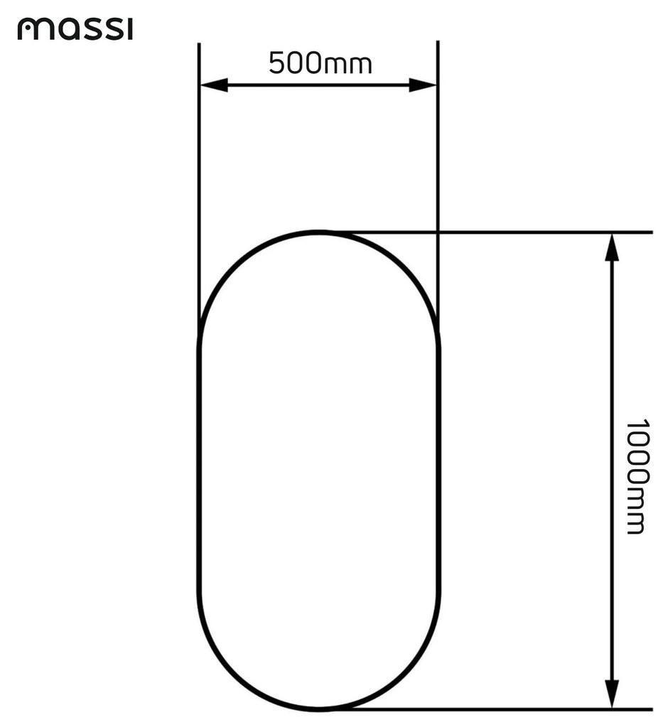Lustro owalne bez podświetlenia symetryczne bezramowe PLATAN | Różne rozmiary | Różne kolory szkła : Kolor - Srebro, Rozmiar - 70 x 130 cm