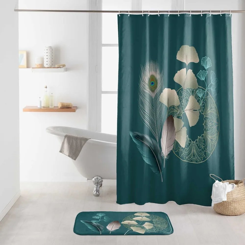 Zasłona prysznicowa 180x200 cm Ginkoblue – douceur d'intérieur