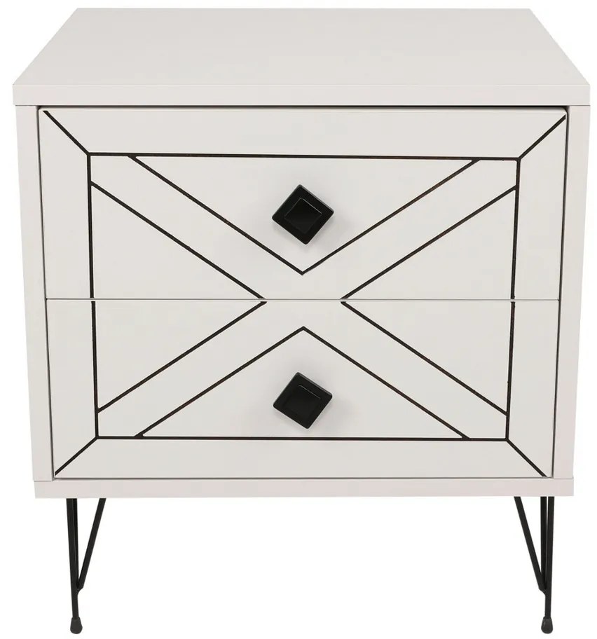 Stolik nocny Luna White