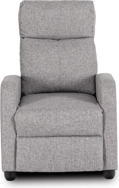 Fotel Rozkładany DANNY Wypoczynkowy z Podnóżkiem Szary Nowoczesny