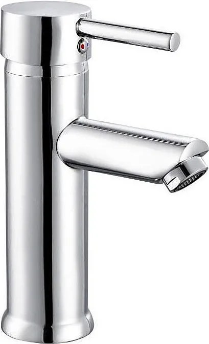 Bateria umywalkowa Dover chromowana z ceramiczną wkładką Ø40 mm, oszczędność wody i korek na linkę - ROUSSEAU