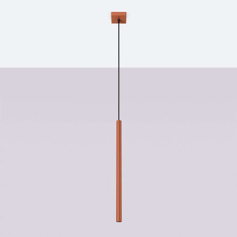 Ceglasta lampa wisząca Fideus – Sollux