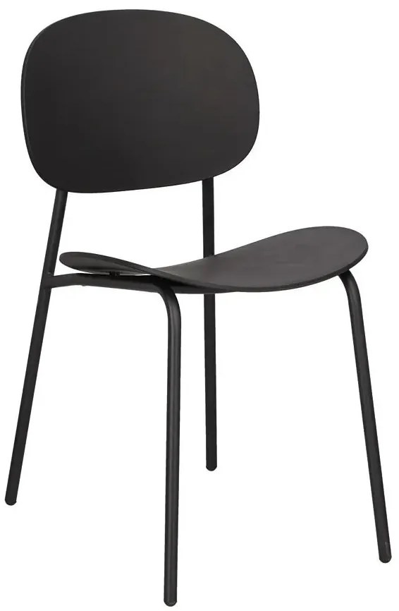 Czarne minimalistyczne krzesło T7-N53