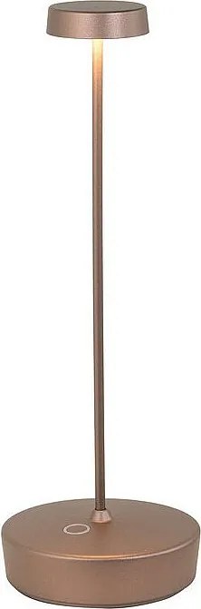 Lampa stołowa Swap LED w matowym brązie, z możliwością ładowania i ściemniania, z czasem pracy baterii do 12 godzin.