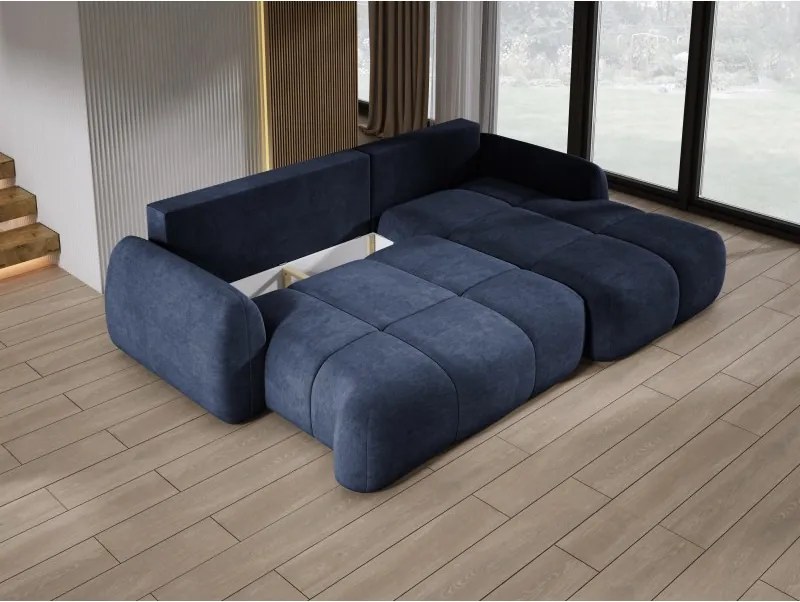 Narożnik COCO z funkcją spania poduszkami i pojemnikiem Cloud 79 DOMOHOME