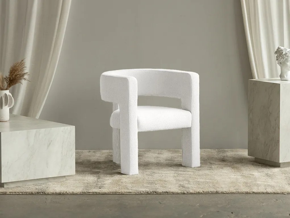 Biały designerski fotel ALPAH B