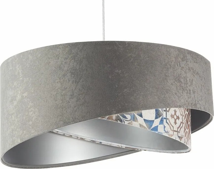 Lampa wisząca ASHES szara/srebrna