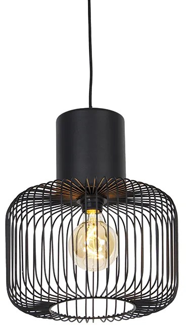 Designerska lampa wisząca czarna - BayaDesignerski Oswietlenie wewnetrzne