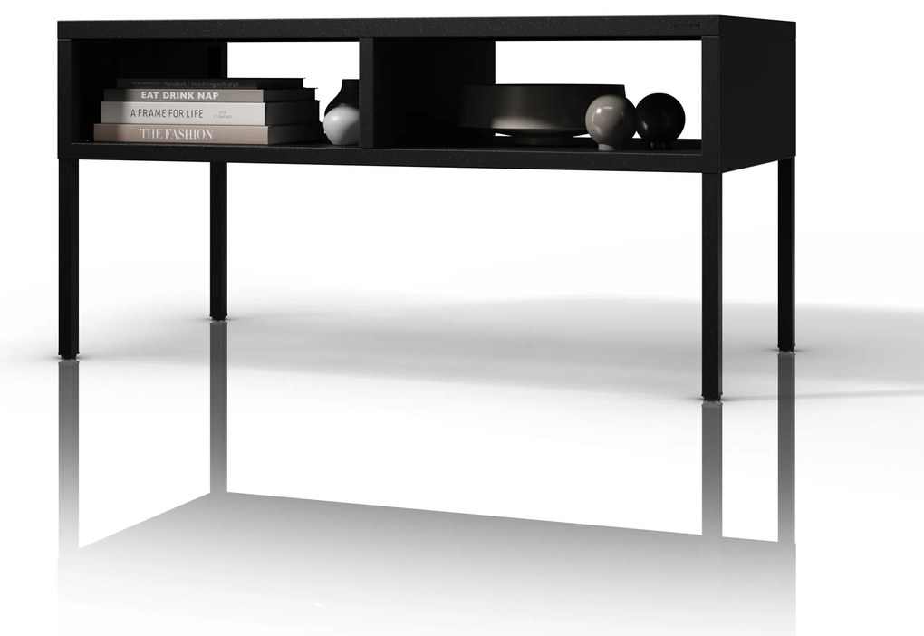 Stolik kawowy prostokątny czarny MATTEO 900 x 450 x 450 mm
