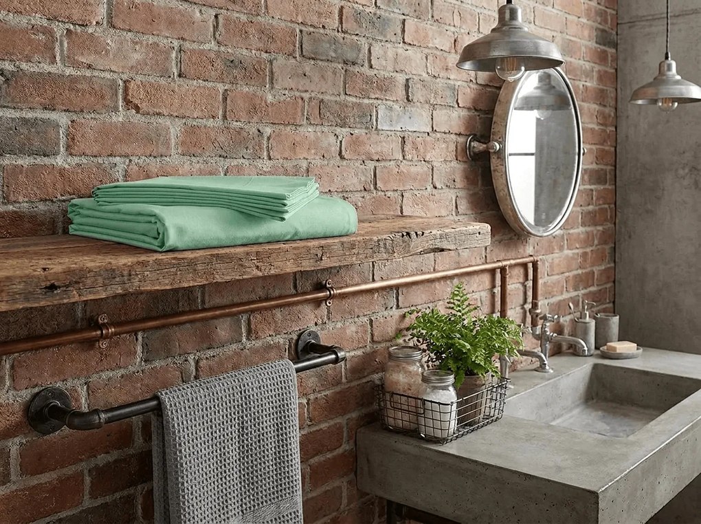 PrzytulneMieszkanie.pl Bawełniane prześcieradło STANDARD 140x240 cm, zielone