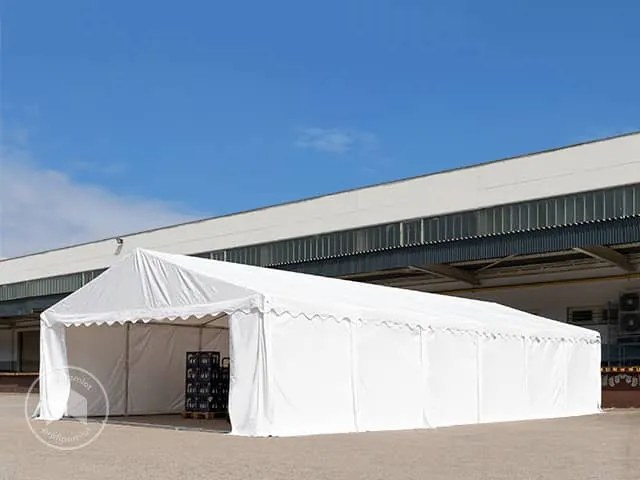 TOOLPORT 6x12m Namiot magazynowy, PVC 750, biały - (7256)