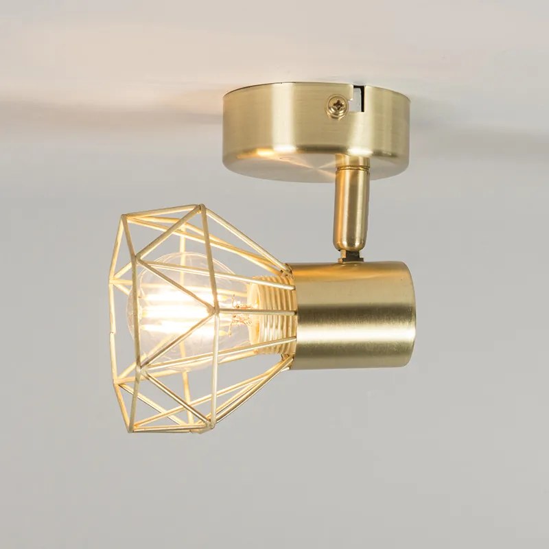 Reflektor art deco mosiądz, regulowany i obracany - Mosh