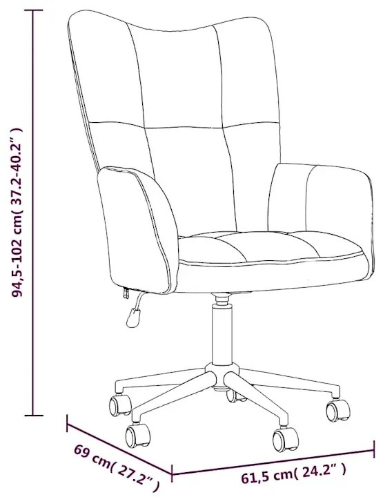 Fotel do biurka glamour ciemnoszary T4-S62