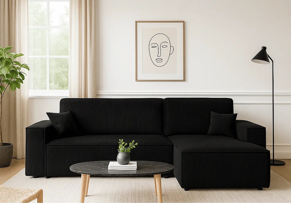 Narożnik DENIS L z funkcją spania 135x200 Poso 135