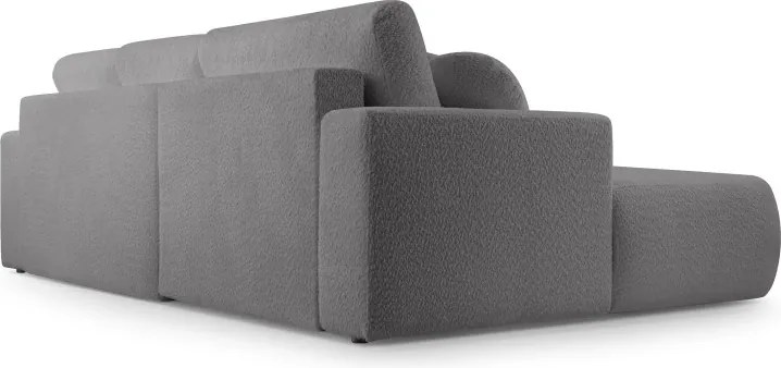 Narożnik VELO wolnostojący układ L strona Prawa z funkcją spania w tkaninie Coral 80