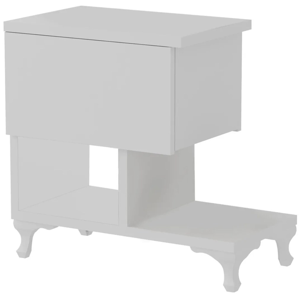 Stolik nocny Cast White