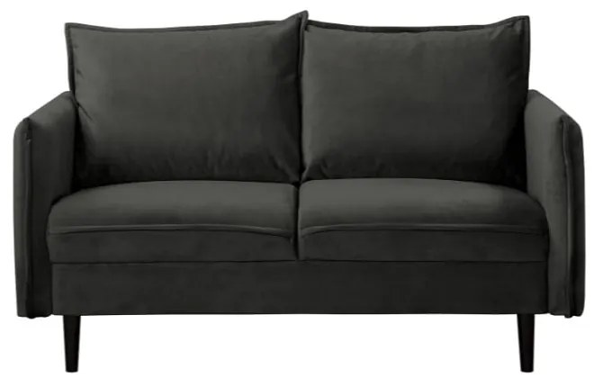Ciemnoszara aksamitna sofa 138 cm Juli – Ropez