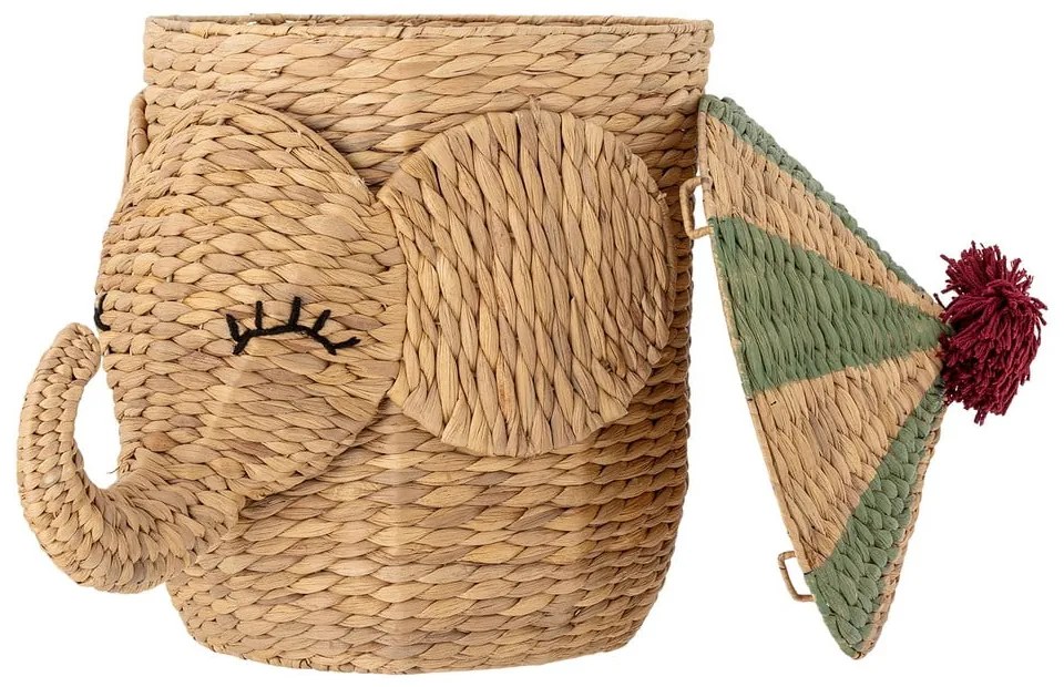 Dziecięcy kosz na zabawki z hiacyntu wodnego w naturalnym kolorze ø 35x50 cm Bobo – Bloomingville Mini