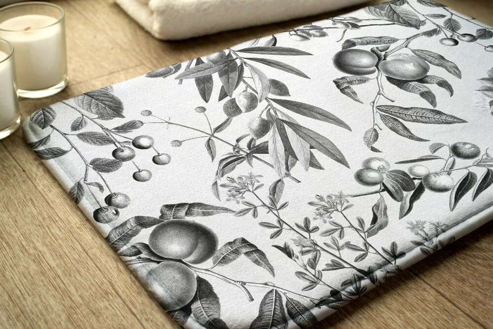 Dywanik antypoślizgowy do łazienki Dywanik antypoślizgowy do łazienki Roślinny wzór