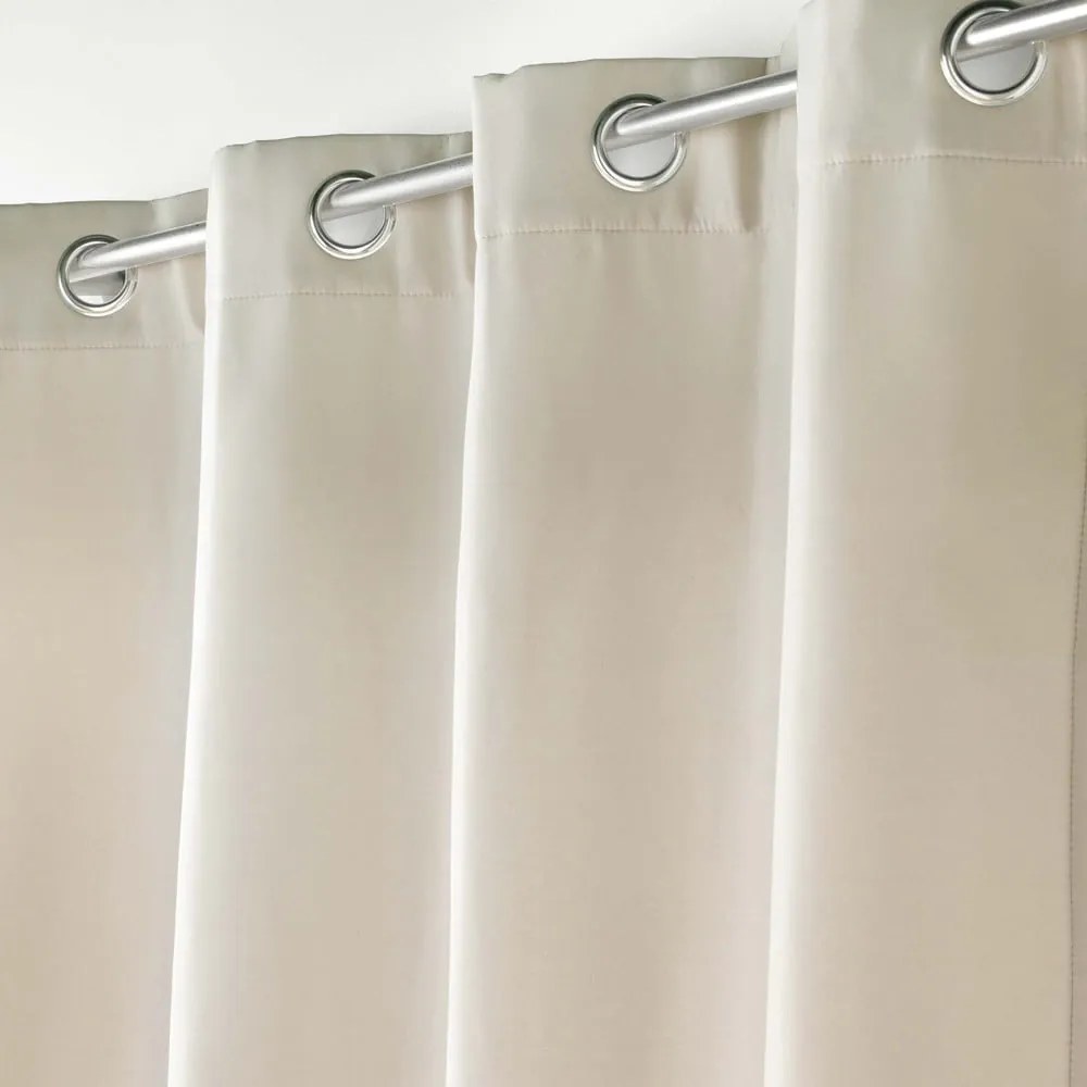 Beżowa zasłona wygłuszająca z mikrowłókna 135x260 cm Micropolar – douceur d'intérieur
