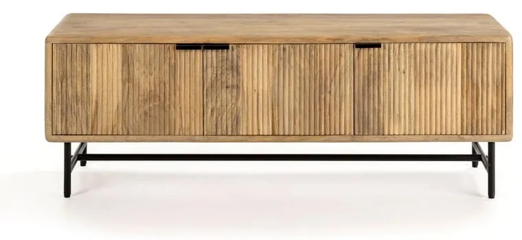 Szafka pod TV z litego drewna mango 145x50 cm Mundra – Marckeric