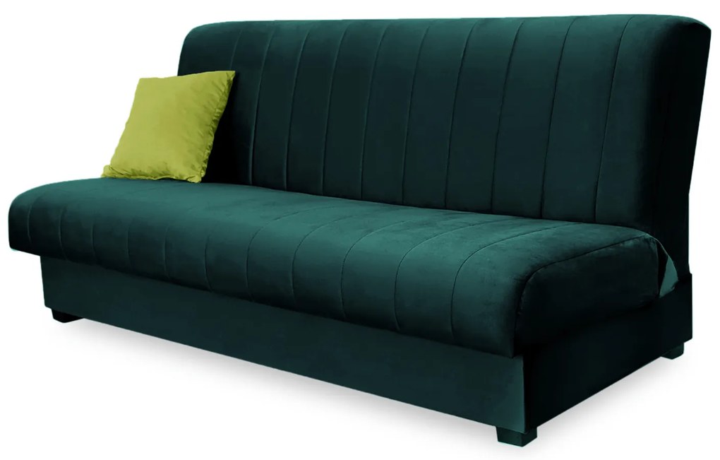 Sofa z Funkcją Spania SIGMA Rozkładana Wersalka Dwuosobowa Zielona Nowoczesna do Salonu