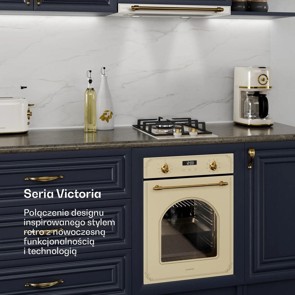 Klarstein Victoria 30cm Płyta gazowa 2 palniki Krem