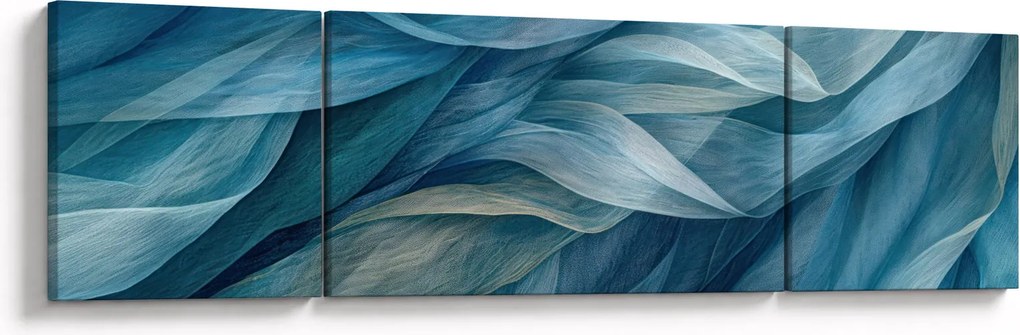 Obraz - Niebieskie i białe fale (170x50 cm)