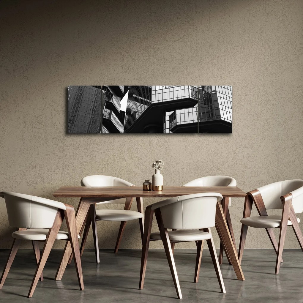 Obraz szklanych budynków (170x50 cm)