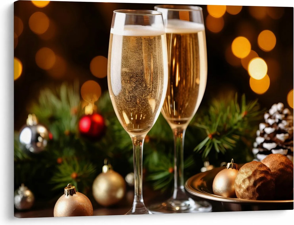 Obraz - Kieliszek szampana (70x50 cm)