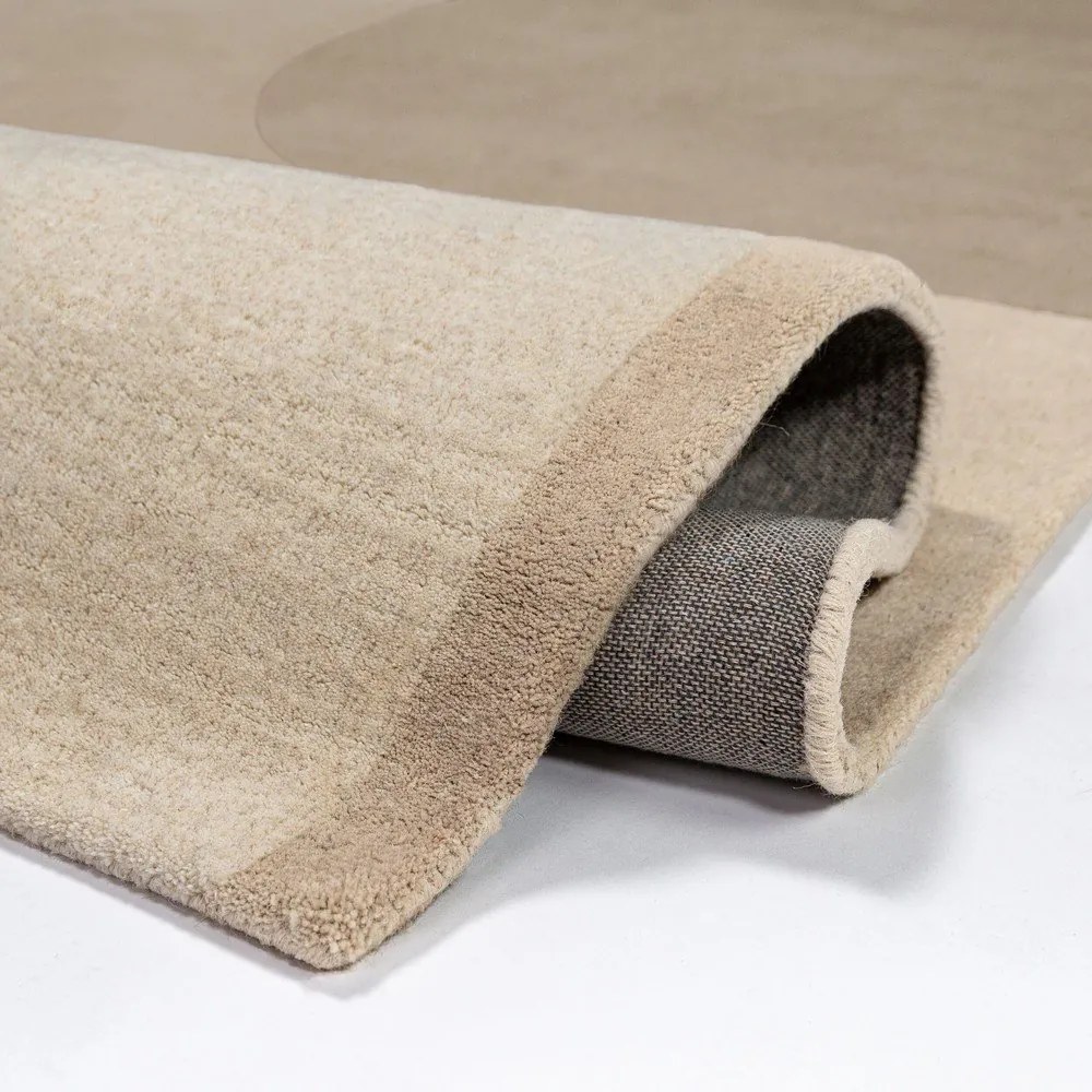 Wełniany dywan tkany ręcznie w naturalnym kolorze 120x180 cm Lozenge – Flair Rugs