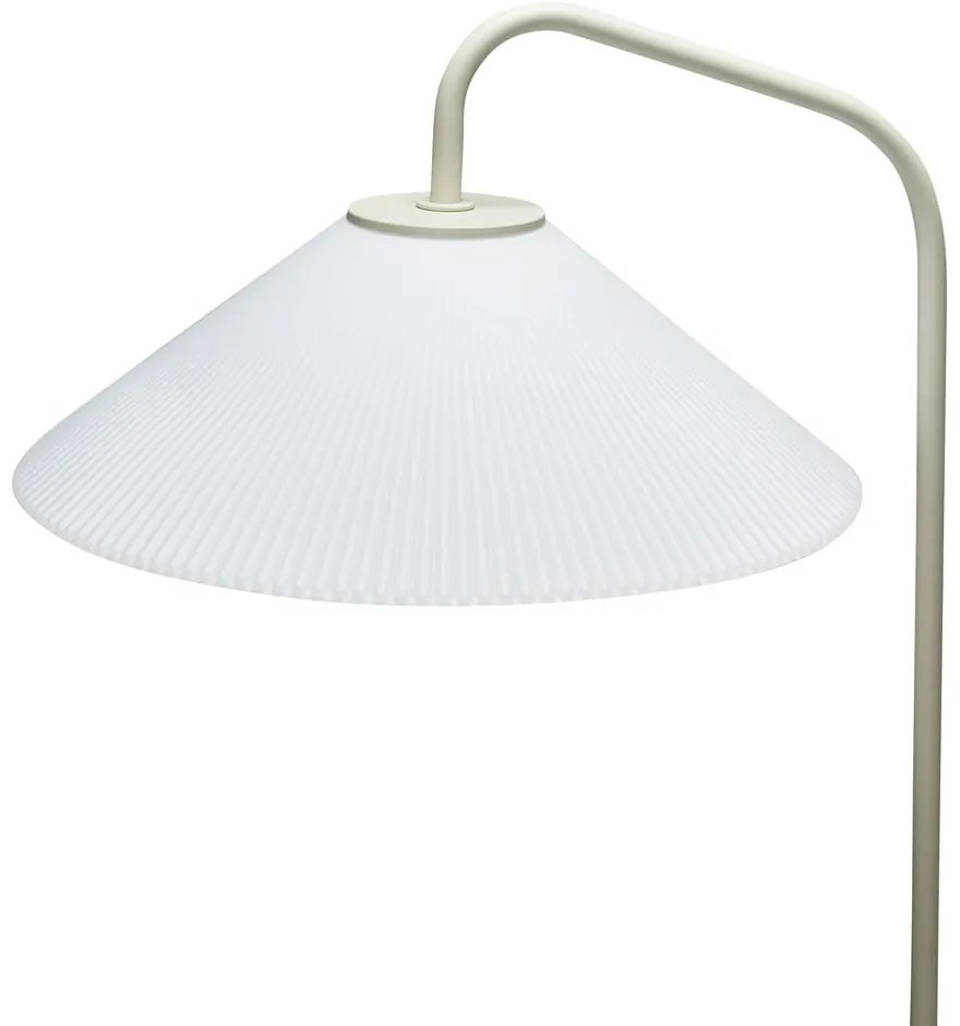 Kremowa lampa stojąca ze szklanym kloszem (wysokość 158 cm) Solid – Hübsch