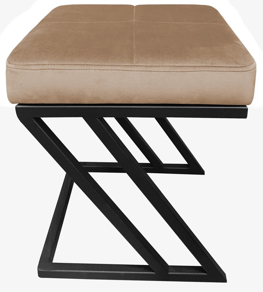 Pufa ZETA LOFT ławka taboret podnóżek metal MG06