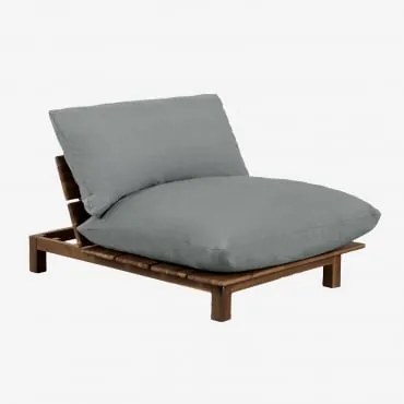 Fotel Rozkładany Brina Acacia Wood Gris Antracita - Sklum