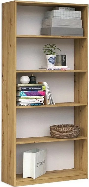 Regał Onyx R80 | Dąb Artisan | 30x80x182 cm | Regał na Książki