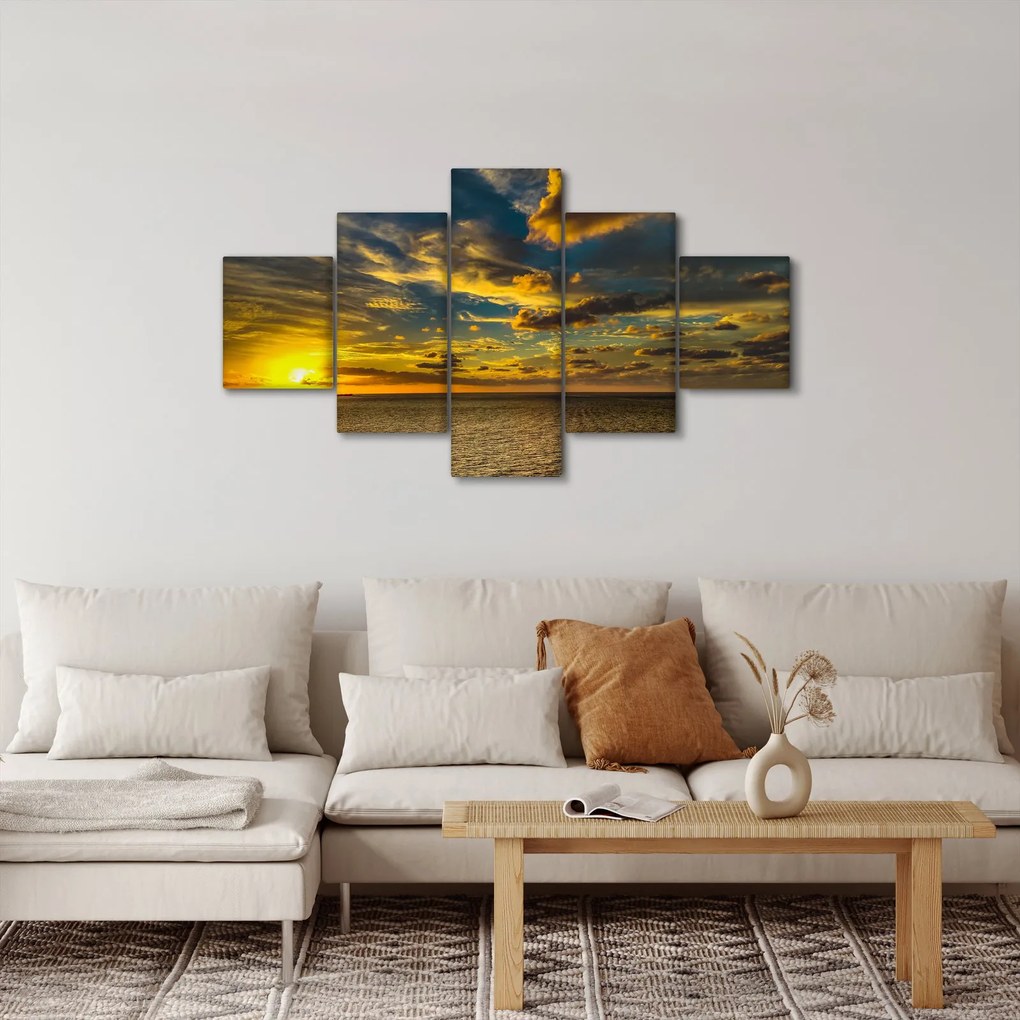 Zachód słońca nad morzem (125x70 cm)