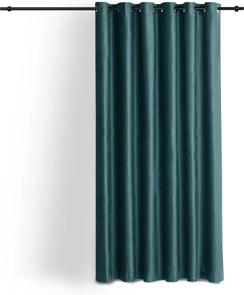 Morska aksamitna zasłona częściowo zaciemniająca (dimout) 200x250 cm Velto – Filumi