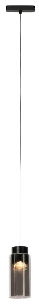 Nowoczesna czarna lampa wisząca do systemu szynowego jednofazowego z LED - Magnetic Vance