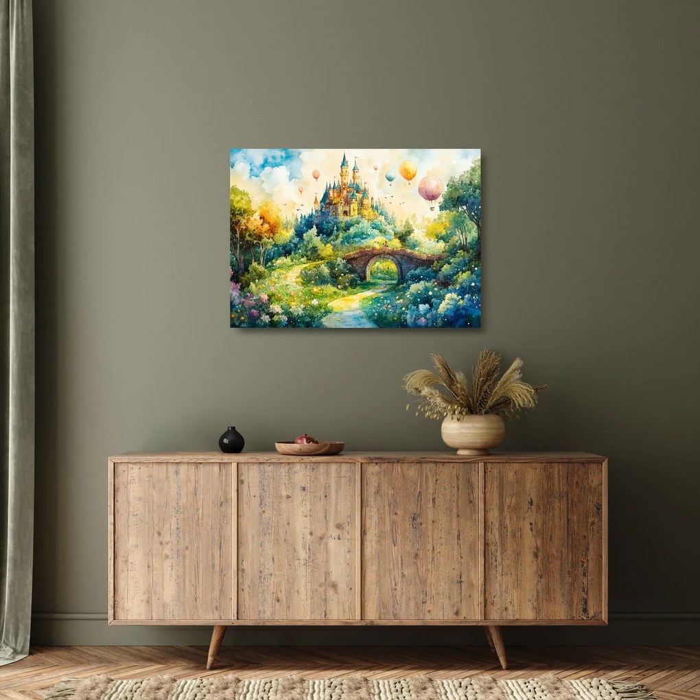 Obraz na szkle - Baśniowy zamek (70x50 cm)
