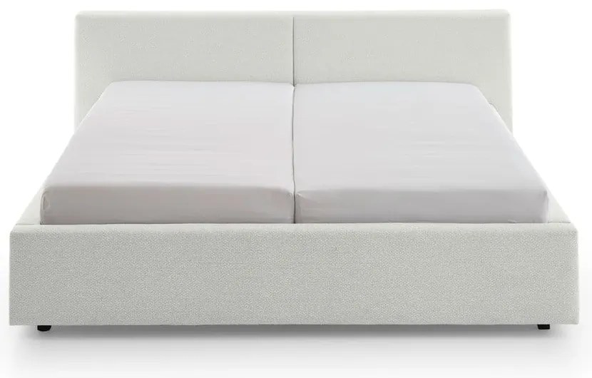 Białe tapicerowane łóżko dwuosobowe bez stelaża 180x200 cm Cube – Meise Möbel