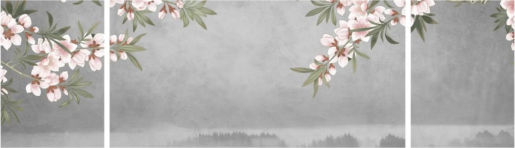 Obraz - Księżyc nad krajobrazem (170x50 cm)