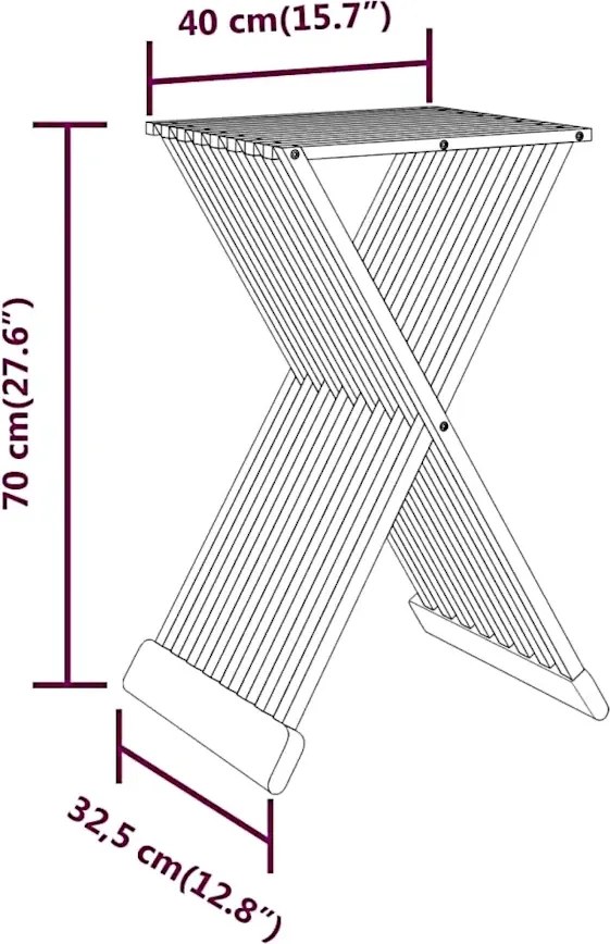 Składany drewniany stołek W7-R60