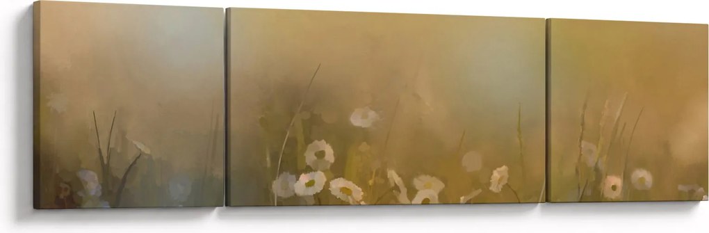 Obraz - Obraz olejny stokrotek (170x50 cm)