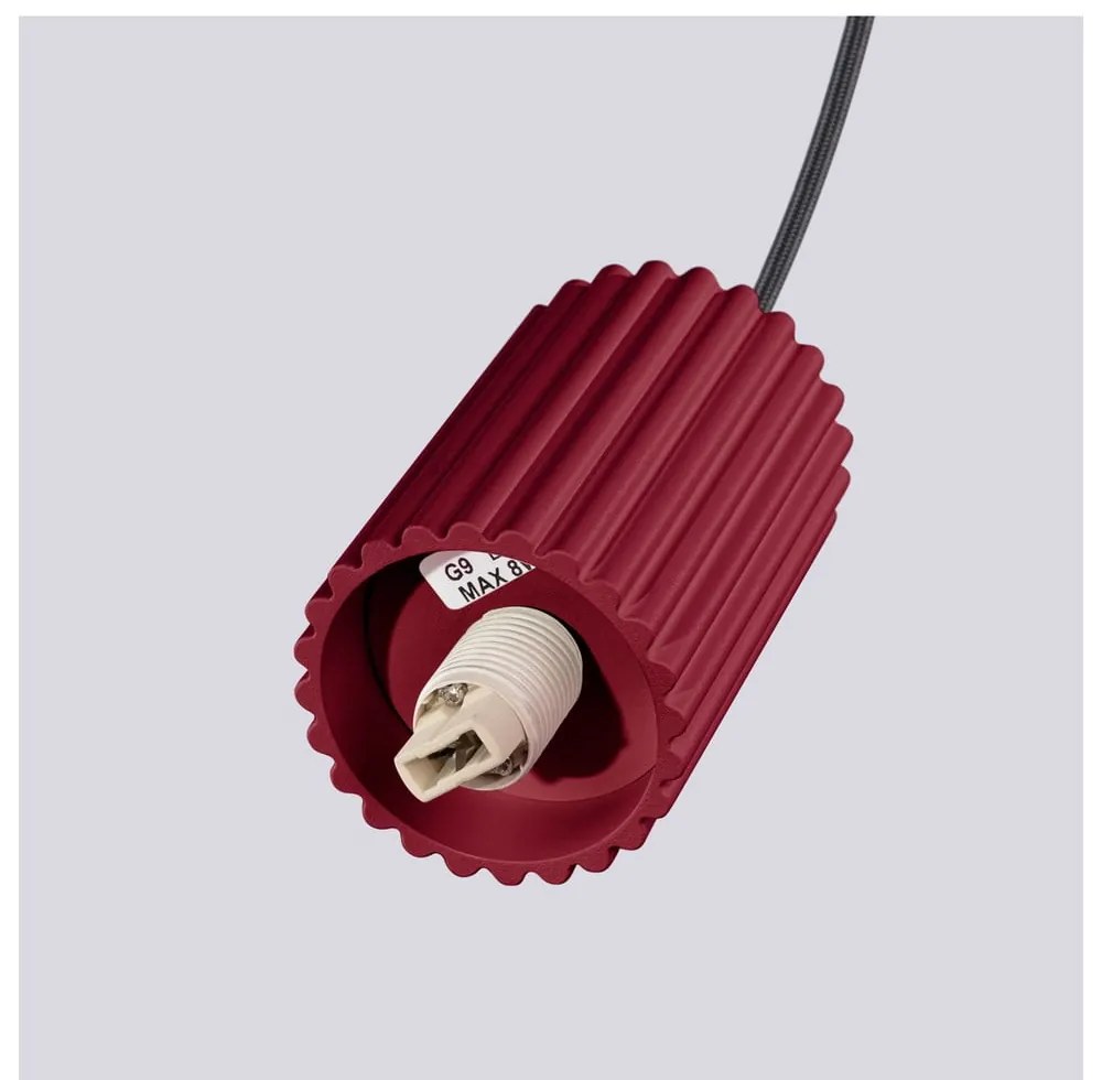 Bordowa lampa wisząca ze szklanym kloszem ø 25 cm Orbital – Nice Lamps