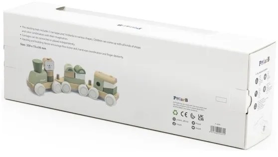 Viga polarb zielona kolejka pociąg z wagonikami klocki