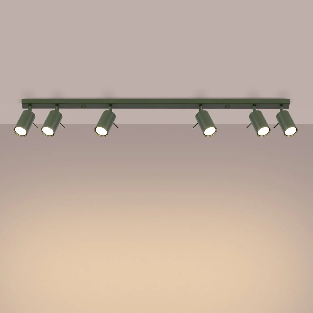 Listwa oświetleniowa RING 6L zielony oliwkowy SOLLUX LIGHTING